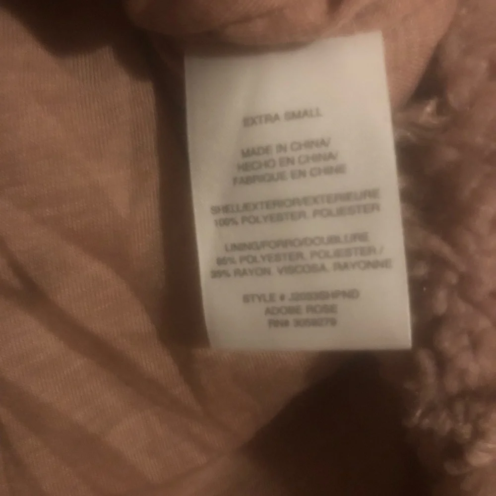 Thread & Supply Teddy Sherpa Full Zip Jacket Coat in Color Adobe Rose - Picture 10 of 12